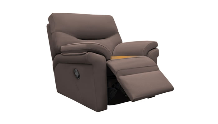 G Plan Seattle Leather Manual Recliner Oxford Chocolate